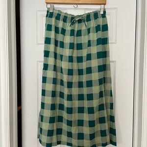 The Tiny Big Sister Green Plaid Skirt